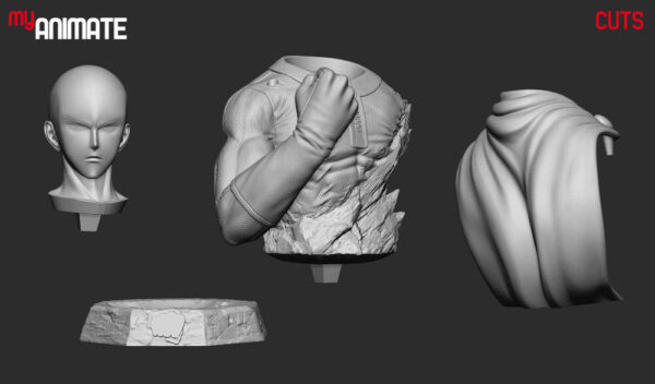 Saitama 3D Model Bust myAnimate - Image 8