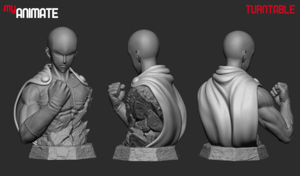 Saitama 3D Model Bust myAnimate - Image 7
