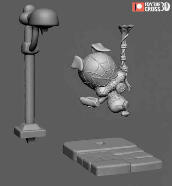 Spiderham Peter Porker Chibi 3D Model Figure NomNom - Image 5