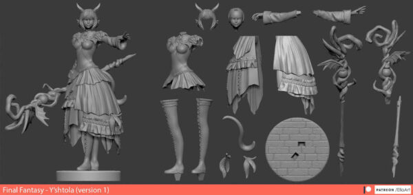 Yshtola 3D Model Figure NomNom - Image 6