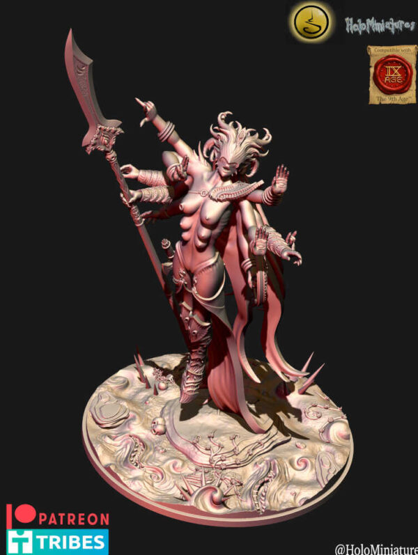 Daemons Of Lust Greater Daemon 3D Miniature HoloMiniatures