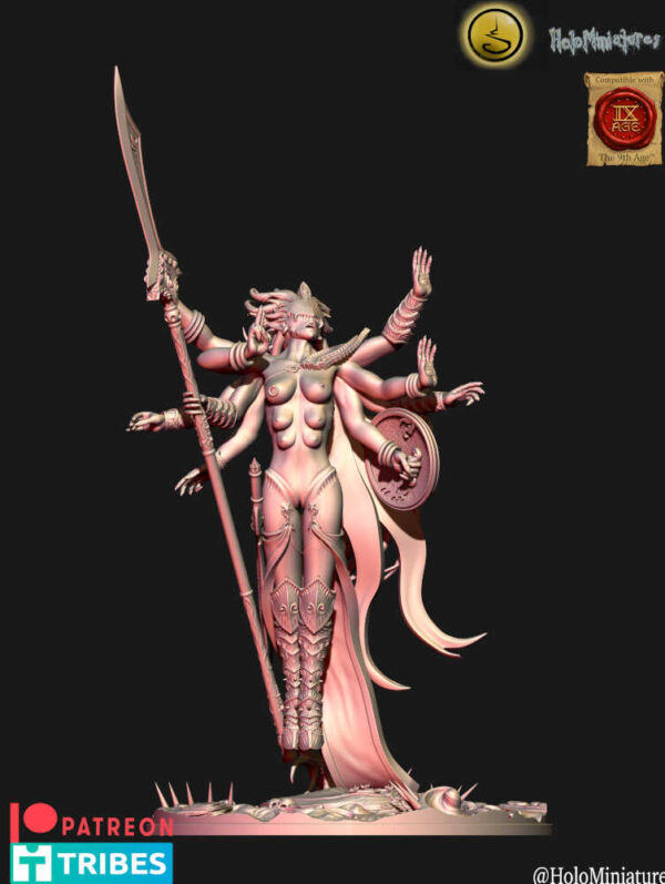 Daemons Of Lust Greater Daemon 3D Miniature HoloMiniatures - Image 2