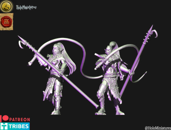 Dark Elves Hydra 3D Miniature HoloMiniatures - Image 6