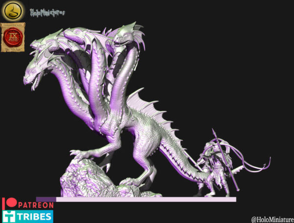 Dark Elves Hydra 3D Miniature HoloMiniatures