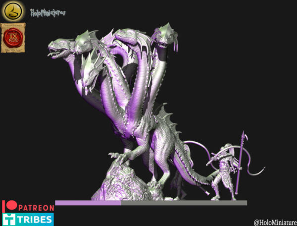 Dark Elves Hydra 3D Miniature HoloMiniatures - Image 2