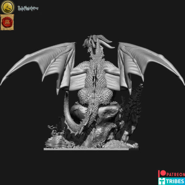 Feral Ancient Dragon 3D Miniature HoloMiniatures - Image 5