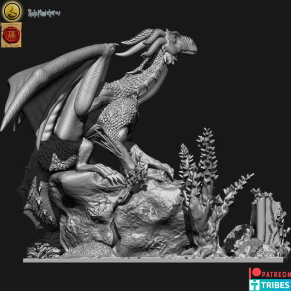 Feral Ancient Dragon 3D Miniature HoloMiniatures - Image 4