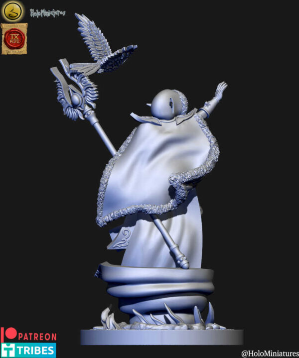 High Elves Mage 3D Miniature HoloMiniatures - Image 3