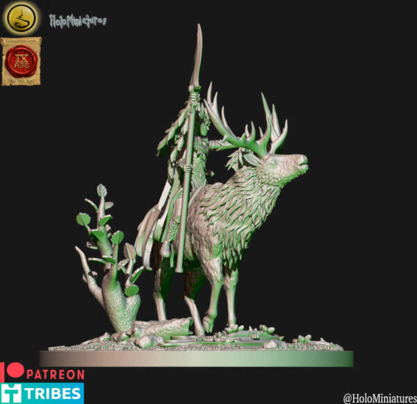Wood Elves King's Hunters Unit 3D Miniature HoloMiniatures - Image 2