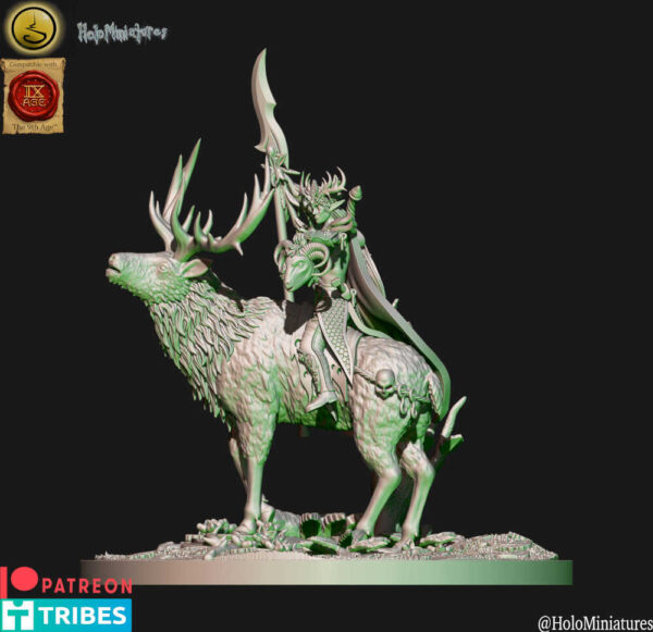 Wood Elves King's Hunters Unit 3D Miniature HoloMiniatures - Image 3