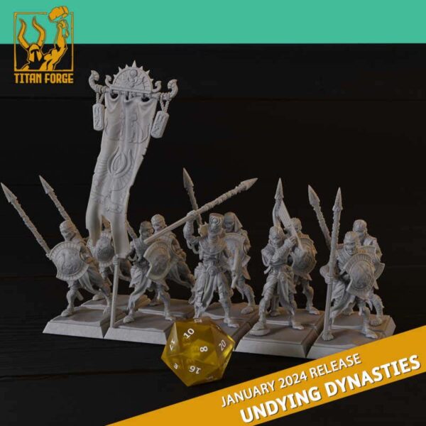 Undying Dynasties Skeletons 3D Miniature Titan Forge Miniature