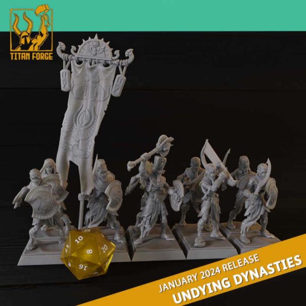 Undying Dynasties Skeletons 3D Miniature Titan Forge Miniature - Image 2