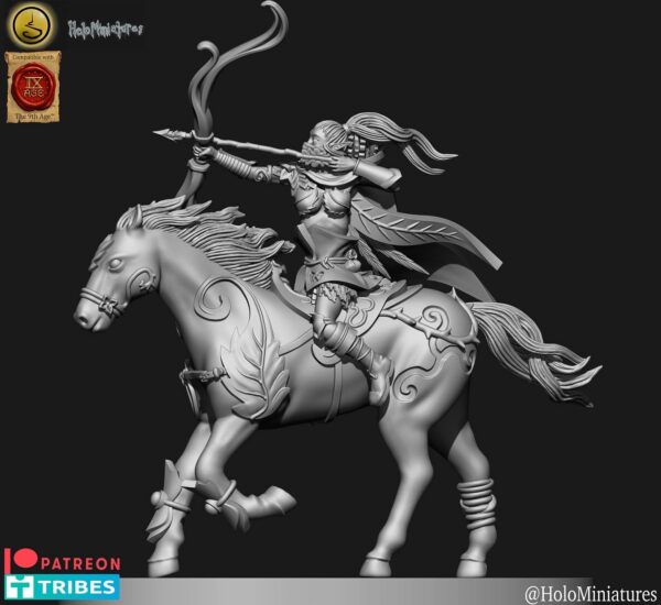 Wood Elves Heat Hunters 3D Miniature HoloMiniature - Image 3