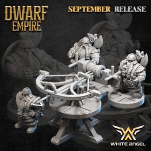 Dwarf Crossbow 3D Miniature White Angel