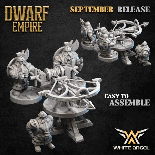 Dwarf Crossbow 3D Miniature White Angel - Image 2