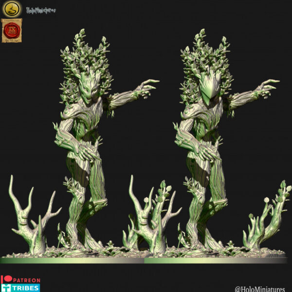 Wood Elf Treeman 3D Miniature HoloMiniatures