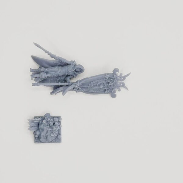 Wood Elves Battle Standard Bearer 3D Miniature HoloMiniatures - Image 2