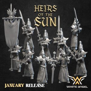 High Warrior of the Sun 3D Miniature White Angel