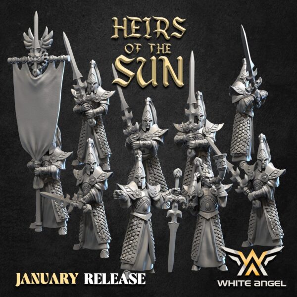 High Warrior of the Sun 3D Miniature White Angel
