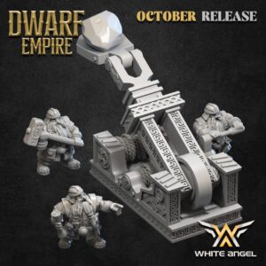 Dwarf Catapult 3D Miniature HoloMiniatures