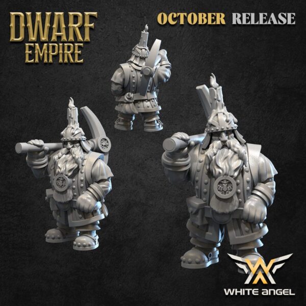 Dwarf Miners 3D Miniature White Angel - Image 4