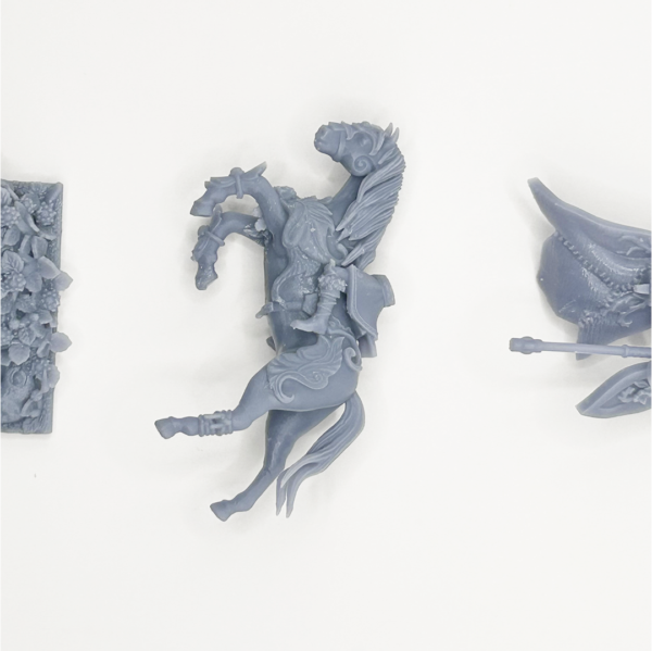 Wood Elves Battle Standard Bearer On Horse 3D Miniature HoloMiniatures - Image 6