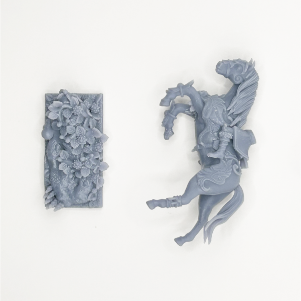 Wood Elves Battle Standard Bearer On Horse 3D Miniature HoloMiniatures - Image 8