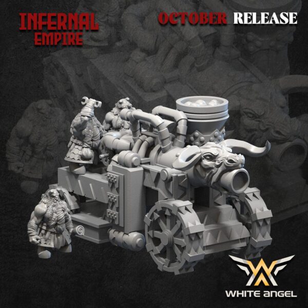 Infernal Cannon 3D Miniature White Angel - Image 2