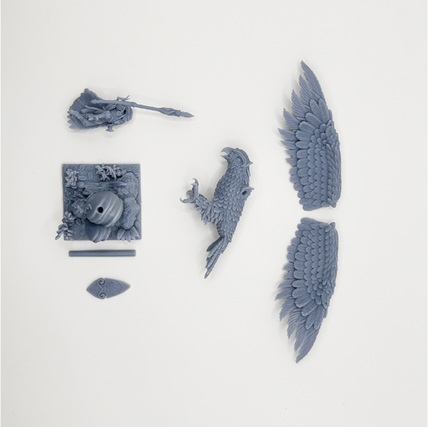 Wood Elf Lord On Eagle King 3D Miniature HoloMiniatures - Image 4