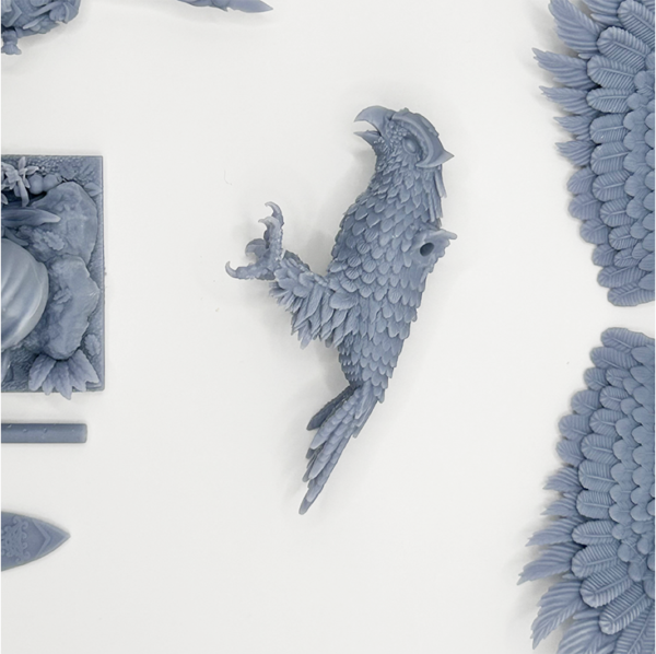 Wood Elf Lord On Eagle King 3D Miniature HoloMiniatures - Image 5
