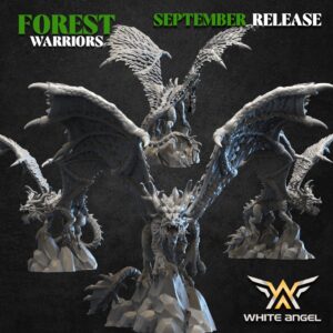 Forest Dragon 3D Miniature White Angel