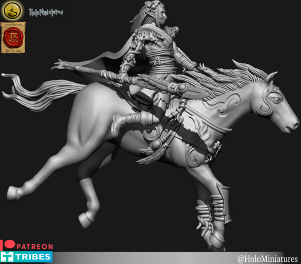 Wood Elves Heat Riders 3D Miniature HoloMiniature - Image 4