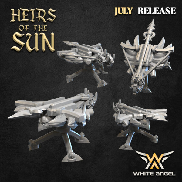 Large Assault Crossbow Of Light 3D Miniature White Angel