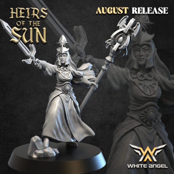 High Priestess of the High Kingdom 3D Miniature White Angel - Image 2