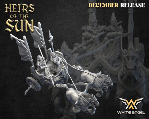 Chariot Of Light 3D Miniature White Angel