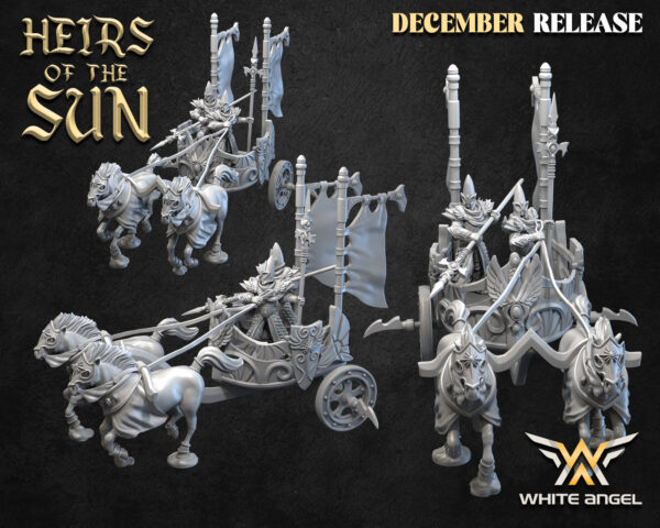 Chariot Of Light 3D Miniature White Angel - Image 3