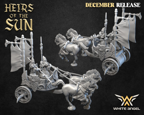 Chariot Of Light 3D Miniature White Angel - Image 2