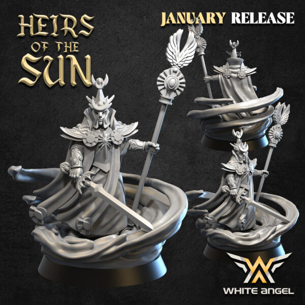 Archmage of the Sun 3D Miniature White Angel - Image 3