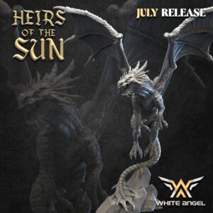 Great Dragon Of The Sun 3D Miniature White Angel