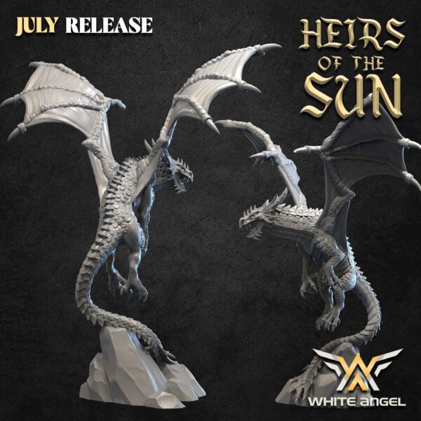 Great Dragon Of The Sun 3D Miniature White Angel - Image 3