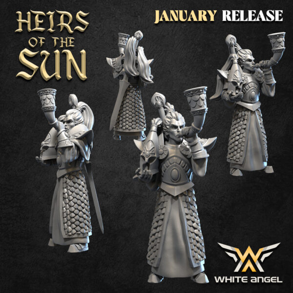 High Warrior of the Sun 3D Miniature White Angel - Image 2