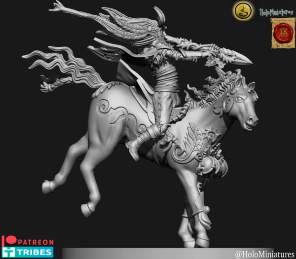 Wood Elves Heat Riders 3D Miniature HoloMiniature - Image 2