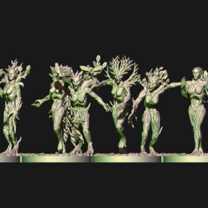 Wood Elf Dryad Unit 3D Miniature HoloMiniature