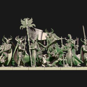 Wood Elves Forest Rangers 3D Miniature HoloMiniature