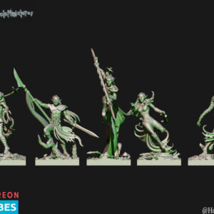 Wood Elf Bladedancer Unit 3D Miniature HoloMiniature