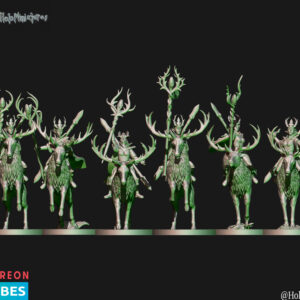 Wood Elves Briar Maidens 3D Miniature HoloMiniature