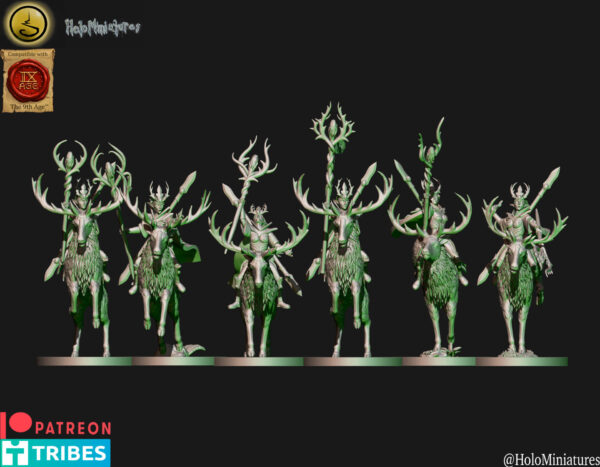 Wood Elves Briar Maidens 3D Miniature HoloMiniature