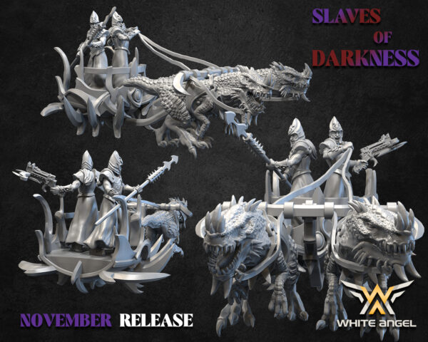 Nightmare Chariot 3D Miniature White Angel