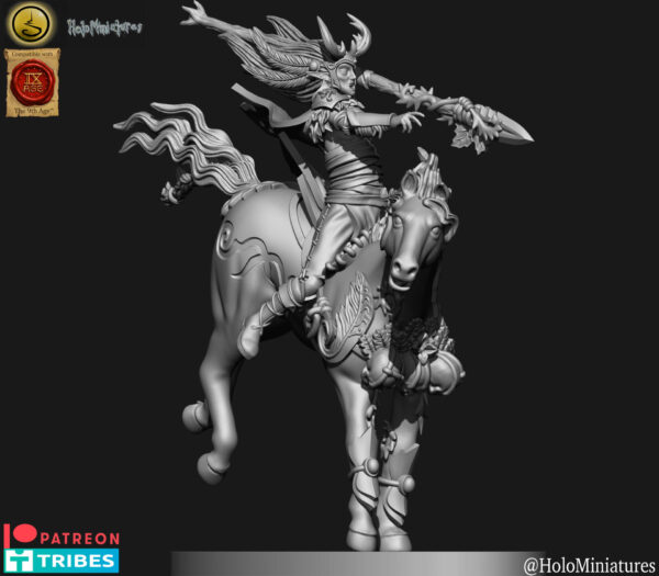 Wood Elves Heat Riders 3D Miniature HoloMiniature - Image 5