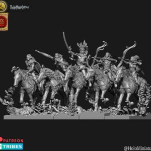 Wood Elves Heat Hunters 3D Miniature HoloMiniature